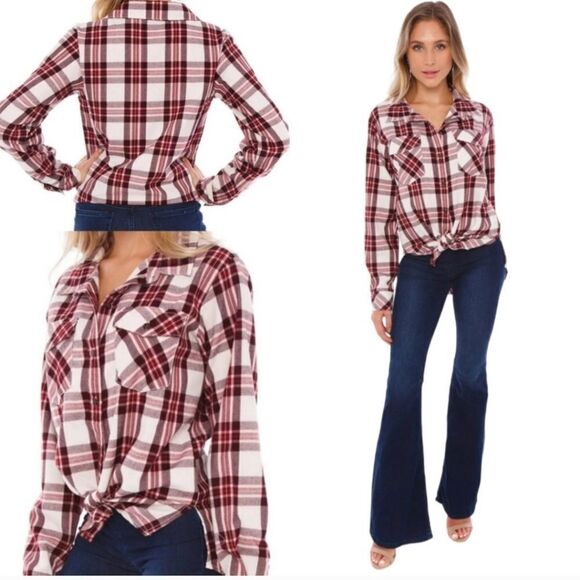NWT Sanctuary Boyfriend Shirt plaid and FABULOUS 🔥 FOR FALL - Picture 4 of 7